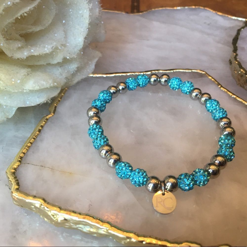 Bright Hot Baby Blue Rustic Cuff! - Picture 7 of 11